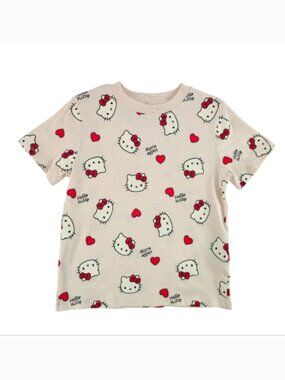 H&M Hello Kitty Graphic T-Shirt  – Hearts – Girls 4–6Y